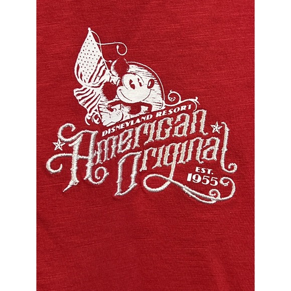 Disney Parks Shirt Men's Size XXL American Original 1/4 Button Front Red S/S NWT - Picture 5 of 16